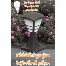 Full Reyon 10 Watt Beyaz Işık LED Ampul Dahil, 32 cm Dekoratif Bahçe Armatürü, Bahçe Duvar Apliği, Şık Armatür