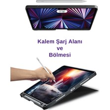 Fuchsia iPad Air 13 2024 A2898 - A2899 Uyumlu Fuchsia Touch Pad Bluetooth Klavyeli Standlı Mıknatıslı Kılıf