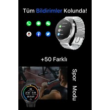 Wair Teknoloji Watch 4 Pro Plus Yeni Model Akıllı Saat Cüzdan ve 2 Kordon Hediyeli Tüm Telefonlara Uyumlu Amoled