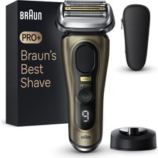 Braun Series 9 Pro+ Elektrikli Tıraş Makinesi, Şarj Standı, Islak ve Kuru, 9519S, Altın Rengi