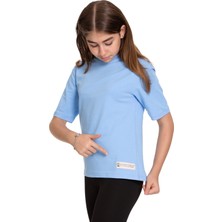 Lapinkod Bisiklet Yaka Regular Fit Suprem Örme Kumaş Kız Çocuk T-Shirt