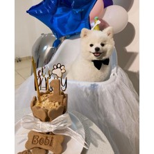 Patisserie Store Köpekler Için Doğum Günü Seti-Gold Paw Kit- Doğum Günü Pastası,pati Tasarımlı Süs,doğum Günü Şapkası