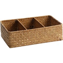 Tahan Dokuma Depolama Sepeti Rattan Sepet I Kozmetik Dikd 31CMX21CMX9CM (Yurt Dışından)