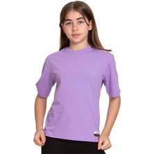 Lapinkod Bisiklet Yaka Regular Fit Suprem Örme Kumaş Kız Çocuk T-Shirt