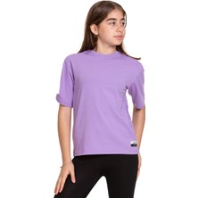 Lapinkod Bisiklet Yaka Regular Fit Suprem Örme Kumaş Kız Çocuk T-Shirt