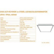 HLL 60*60 Sıva Altı Hijyen LED Panel Armatür 50W IP65