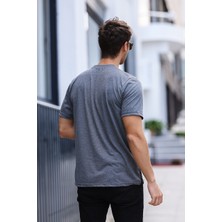 Aziso Erkek Iki Renk Nakışlı Regular Bisiklet Yaka %100 Pamuk T-Shirt