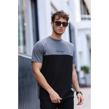 Aziso Erkek Iki Renk Nakışlı Regular Bisiklet Yaka %100 Pamuk T-Shirt
