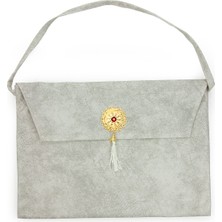 İhvan Nubuk Cami Boy Kuranı Kerim Taşıma Çantası Beyaz