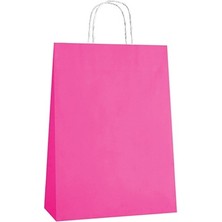 Parti Dükkanım Fuşya Kağıt Çanta (18X24 Cm)