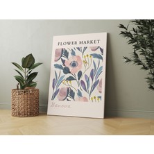 Pegziz Cenova Italya Botanik Renkli Çiçekler Dekoratif Kanvas Tablo - Modern Duvar Dekorasyon Sanatı