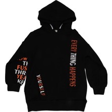 Bebelop Taş Baskılı Kapüşonlu Sweatshirt