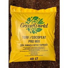 Aymen Çiçekçilik Green World 40 Litre Ithal Çok Amaçlı Bitki Toprağı Torf Cocopeat Pro Mix - Kokopit Özel Karışım Saksı Harcı