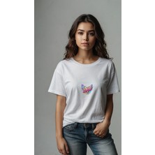 Baskiup Kadın   Baskılı T-Shirt Kadın Tişört