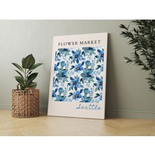 Pegziz Seattle Amerika Botanik Renkli Çiçekler Dekoratif Kanvas Tablo - Modern Duvar Dekorasyon Sanatı