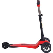 Leddy Scooter Kırmızı 3 Tekerlekli Katlanabilir Max 50 kg