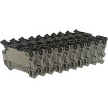 Supu Tu4-Hesı-Gy / Tu Serisi 4mm2 Vidalı Sigortalı Klemens Gri (10 Adet)