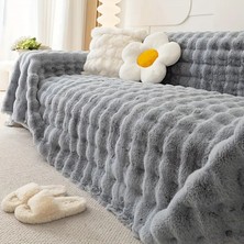 Baladi Home Kalın Peluş Klasik Kürklü Koltuk Örtüleri (1 Adet) Uçlu Koltuk Örtüsü Için Parça Ölçüsü 160 x 300 cm