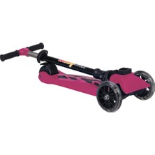 Winky Scooter Pembe LED Işıklı Teker Katlanabilir 5+Yaş Max 90 kg