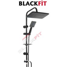 Blackfit Siyah Yağmurlama Tepe Duş Seti Duş Robotu Banyo Bataryası Set 5 Yıl Garantili