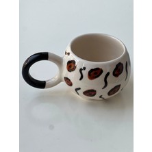 Evla Shop Seramik Leopar Desen Kupa, Mug