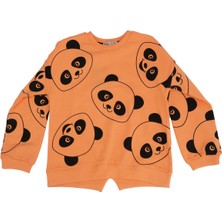 Bebelop Panda Baskılı Bisiklet Yaka Sweatshirt
