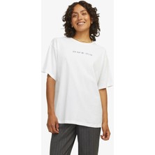 Jjxx Jxselma Kadın Beyaz T-Shirt 12262605-BLANCDEBLANC