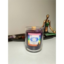 Tekno Trust Paçuli Üçüncü Göz Çakrası Meditasyon Yoga Şifa Mumu Ametist Taşı ve Çakraya Özel Mint-Yasemin Kokul