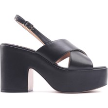 Nine West Carın 4fx Siyah Kadın Topuklu Sandalet