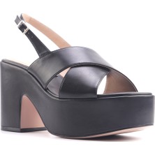 Nine West Carın 4fx Siyah Kadın Topuklu Sandalet