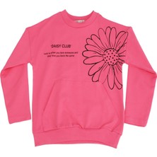Bebelop Daisy Baskılı Bisiklet Yaka Sweatshirt