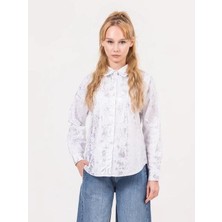 Zekids Kız Çocuk Gümüş Varaklı Poplin Gömlek