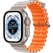 Koodmax Apple Watch Uyumlu Ultra Çift Renk Ocean Loop Kordon Kayış 42 44 45 49MM