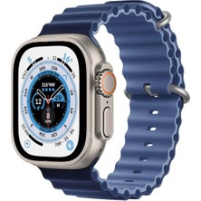 Koodmax Apple Watch Uyumlu Ultra Çift Renk Ocean Loop Kordon Kayış 42 44 45 49MM