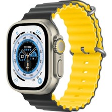 Koodmax Apple Watch Uyumlu Ultra Çift Renk Ocean Loop Kordon Kayış 42 44 45 49MM