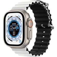 Koodmax Apple Watch Uyumlu Ultra Çift Renk Ocean Loop Kordon Kayış 42 44 45 49MM