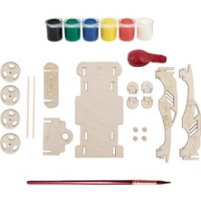 Wood-Kit Stem DIY Mucit Seti - Havalı Yarışçı STEM Oyuncağı