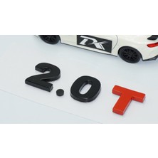 Dk Tuning 2.0t Bagaj Siyah Kırmızı Yazı Logo Volkswagen Ile Uyumlu