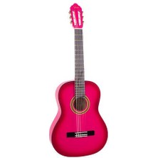 Valencia VC102TPKS Klasik Gitar Sap Çelikli 1/2 Pembe Sunburst