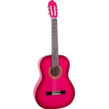 Valencia VC103TPKS Klasik Gitar Sap Çelikli 3/4 Pembe Sunburst