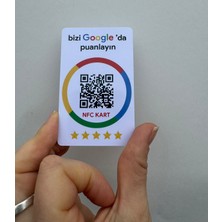 Yorum Kartı Nfc Google Benim Işletmem Yorum ve Puan Kartı Qr ve Pvc