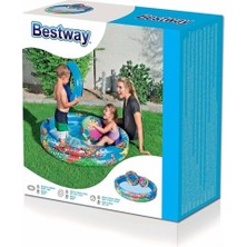 Bestway 51124 Çocuk Havuzu 1.22 cm + Top 27 cm + Simit 46 cm 3lü Set