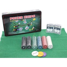 Hediye Sandalı 300 Chip ve 2 Adet Iskambil Kağıt Setine Sahip Poker Oyunu ALK2539