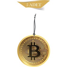 By Meyla Bymeyla 5'li Bitcoin Temalı Dekoratif Oto Kokusu ve Oto Aksesuarı