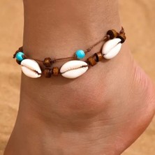 By Song Jewelry Deniz Kabuklu, Turkuaz Doğaltaşlı Halhal