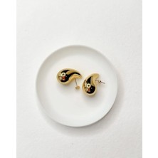 Ozz Shop Kadın Bottega Damla Küpe Çelik Iki Farklı