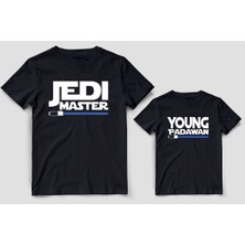 Tshirthane Baba Oğul Jedi Master Zıbın Tshirt (Tek Ürün Fiyatıdır Kombin Yapmak Için 2 Adet Sepete Ekleyiniz)