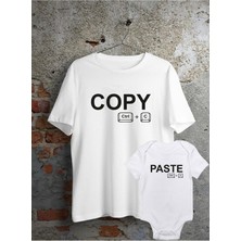 Baba Oğul Kız Copy Paste Zıbın Tshirt(Tek Ürün Fiyatıdır Kombin Yapmak Için 2 Adet Sepete Ekleyiniz)