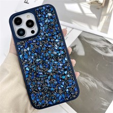 Zebana Apple iPhone 14 Pro Max Uyumlu Kılıf Zebana Pırlanta Silikon Kılıf Lacivert