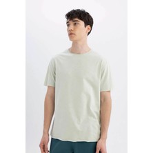 Defacto Erkek T-Shirt Mint Yeşili B7755AX/GN1181